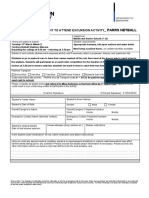 Parental Consent Form Netball