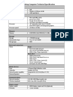 Desktop Computer Technical Specification