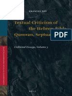 Textual Criticism of The Hebrew Bible, Qumran, Septuagint - Collected Essays, Volume 3 (PDFDrive)