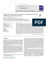 2019 - Xiao - Et Al - Leak Detection of Gas Pipelines Using Acoustic Signals Based On Wavelet Transform and Support Vector Machine