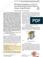 Earthquake Resisting Techniques On A G+10 Storey Building With The Help of Shear Walls & Bracings, Using Software