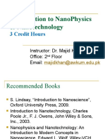 Introduction To Nanophysics & Nanotechnology: 3 Credit Hours