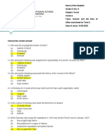 Nazism and The Rise of Hitler Term 1 Revision Worksheet - Answers