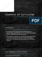 Elements of Curriculum