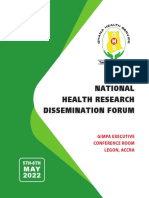 Brochure For Ghs National Health Research Dissemination Forum