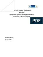 BSC (Hons) Business Management Bmp4005 Information Systems and Big Data Analysis Assessment 1: Written Report