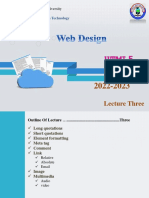 Web Design Lecture 3 18-10-2022