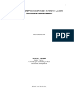 Improving The Performance of Grade 5 Mathematics Learners Through Prbolem Based Learning 1