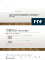 Monetary and Fiscal Policy