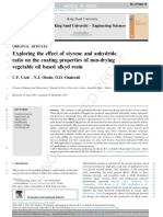 Exploring The Effect of Styrene and Anhydride Ratio On The Coating Properties of Non Drying Vegetable Oil Based Alkyd Resin