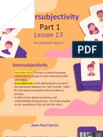 Lesson 13 - Intersubjectivity - (Part 1) - Hand Outs