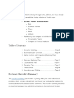 Business Plan Template