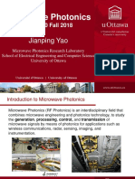 Microwave Photonics: Jianping Yao