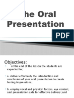 The Oral Presentation PPT PC