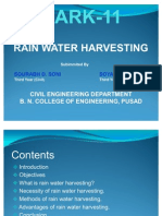 On Rain Water Harvesting