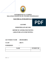 Lab Report DC Generator Testing