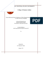 SAMPLE Factors Influencing Customer Satisfaction On Online Shopping Among Business Students in A State Univ