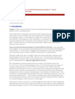 "Concerning Issuance of Civil Restraining Orders" - Good Intentions Are Not Enough