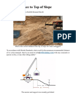 Crane Distance To Top of Slope