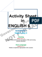 Activity Sheet in English 6: Quarter 1