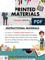 Printed Materials (Supplementray Readings) Mess 111