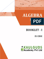 Algebra Booklet 1