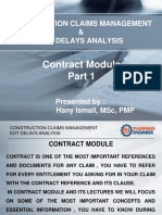 Contract Module: Construction Claims Management & Eot Delays Analysis