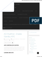 ACI MultiPod - Enable Standby APIC - How Does Internet Work