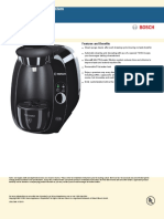 Bosch Tassimo Spec Sheet