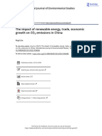 The Impact of Renewable Energy Trade Economic Growth On CO2 Emissions in China