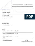 Patient Questionnaire