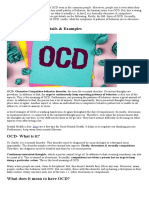 The Most Common Term Used Today Is OCD Even in The Common People