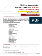 SEO Implementation Checklist