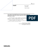 Letter Dated 16 April 2007 From The Permanent Representative of South Africa To The United Nations Addressed To The President of The Security Council