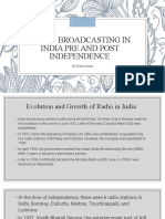 Radio Broadcasting in India Pre and Post Independence