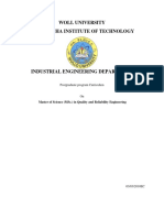 MSC - in Industrial Engineering Curriculum