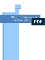 HTML Tutorials - I-Tech Software Education