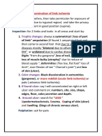 Examination of Limb Ischemia