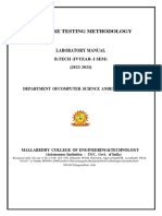 Software Testing Methodologies Lab