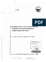 Equilibrium Study of K2CO3 KHCO3 CO2 and Water