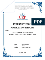 (International Marketing Report) (MKT1106E.B05.Group 1) (McDonald - S)