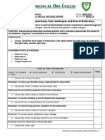 CHECKLIST - Administering Oral, Sublingual, and Buccal Medication