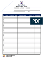 Attendance Sheet