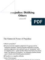 Lecture 9 Prejudice Disliking Others