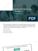 Classification of Financial Markets