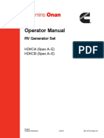 Operator Manual: RV Generator Set