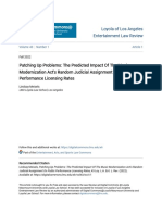 Patching Up Problems: The Predicted Impact of The Music Modernization Act's Random Judicial Assignment On Public Performance Licensing Rates