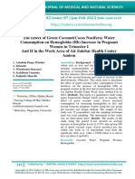 The Effect of Green Coconut (Cocos Nucifera) Water Consumption On Hemoglobin (HB) Increase in Pregnant Women in Trimester I and II in The Work Area of Air Salobar Health Center Ambon