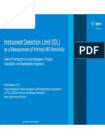 Instrument Detection Limit For LCMS - Internal Training