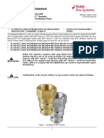 Kidde ECS and ECS-500 Part Number List For Nozzle Used With Novec 1230 K-45-2165 AA